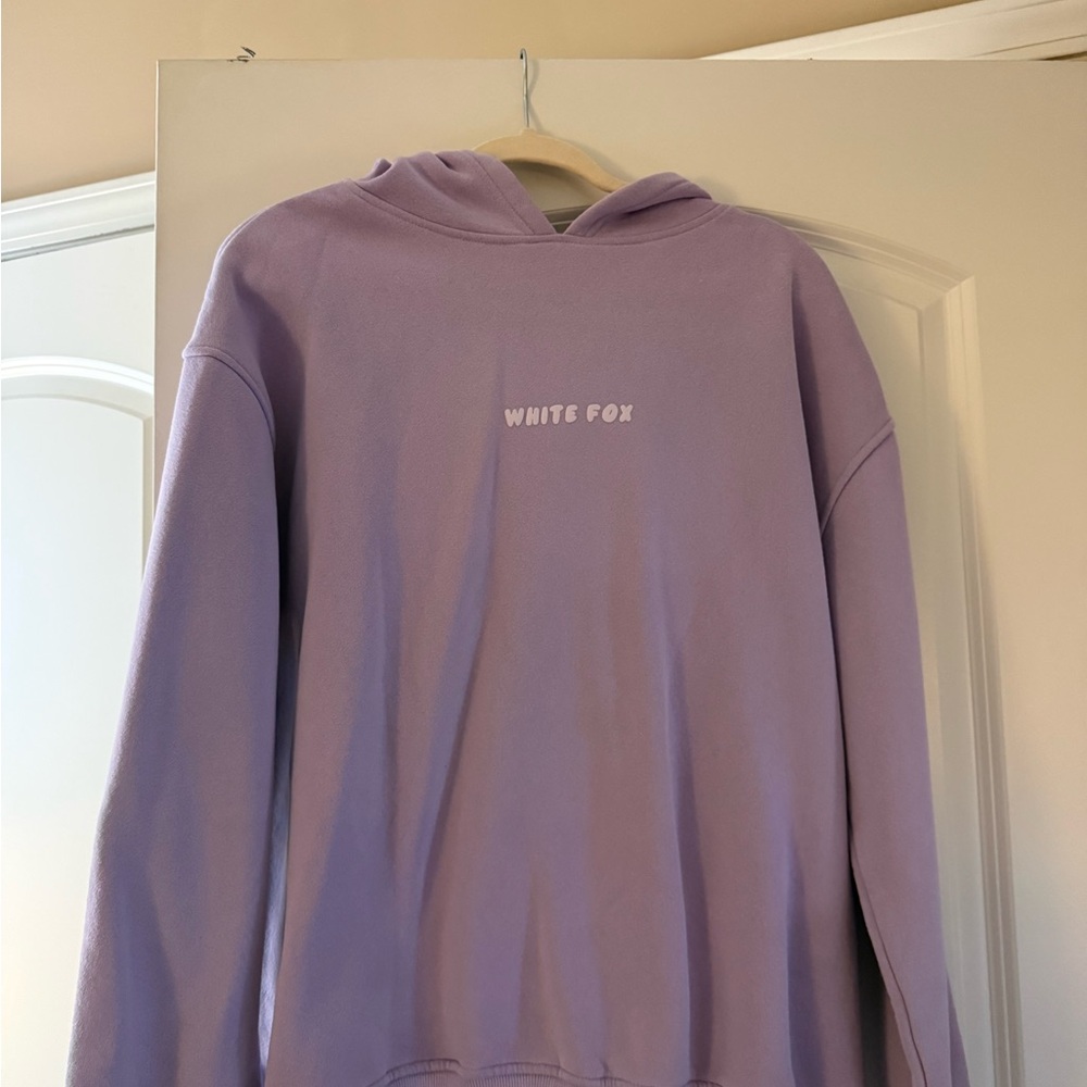 White Fox Lavender Hoodie